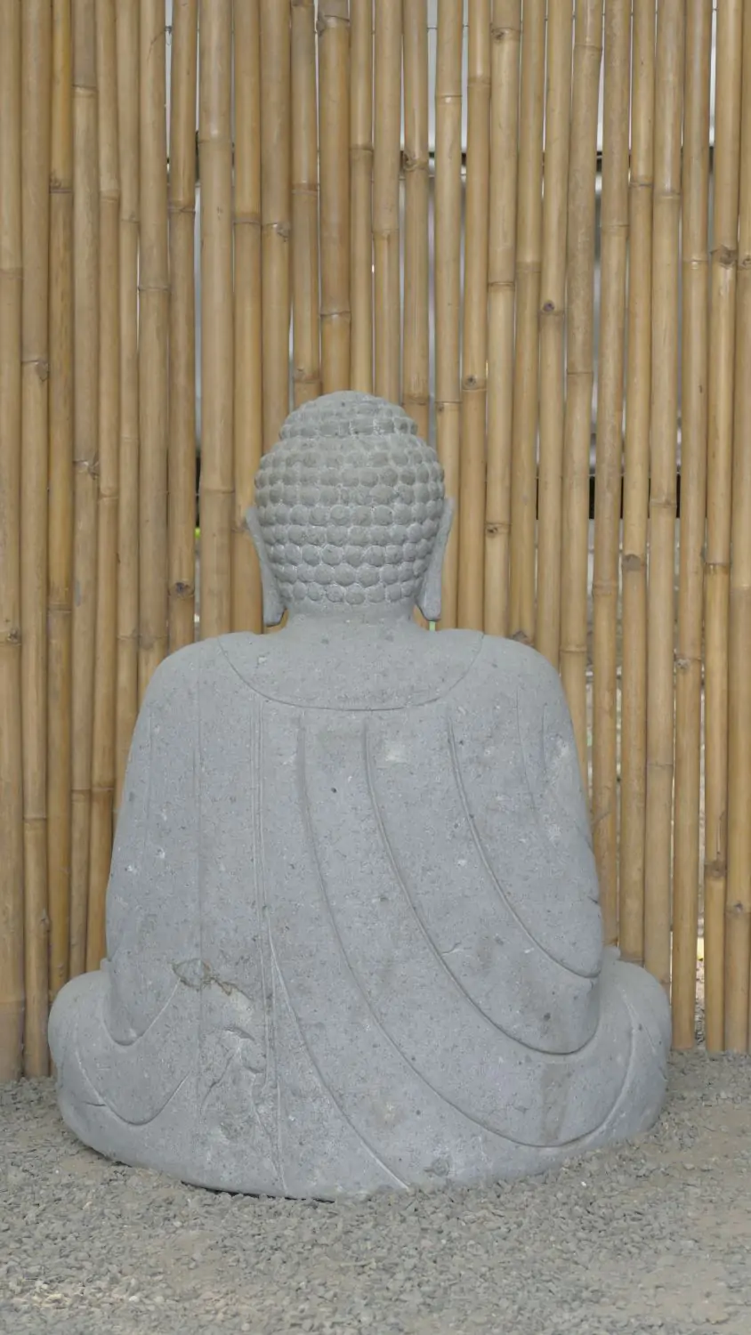  Product image 7 of the product “Seated Japanese Buddha made of Riverstone in Dhyana position - gesture of meditation, H. 99cm ”